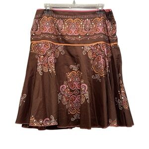The Limited Bohemian Brown Pink Sparkle Sz 10 
Mandala Skirt Flowy Gypsy Vibes